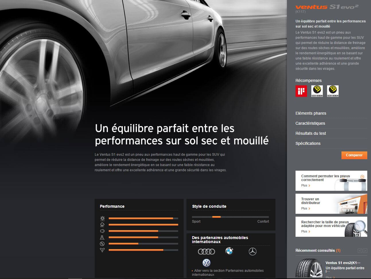 Site web Hankook pneus